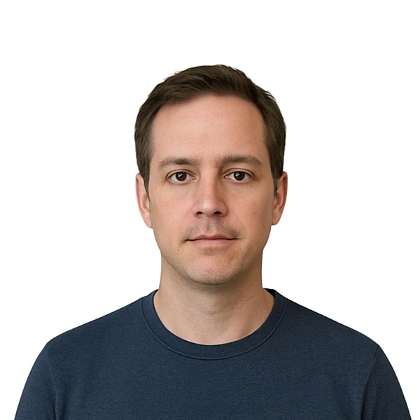 Professional passport photo after processing